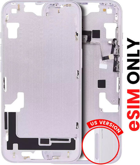 Mid-frame Housing W Small Parts Iphone 14 Us Version Aftermarket Plus Purple