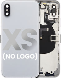 Back Housing Small Components Pre-installed Iphone Xs No Logo Aftermarket Plus Silver