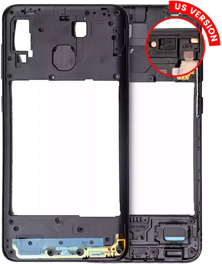 Mid-frame Housing Samsung Galaxy A20 A205 2019 Us Version Black