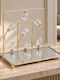 Keskor Decorative Metallic Tray with Mirror 22x11x17cm