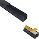 Closed Cable Channel 12x12mm Black Self-Adhesive Lineme 33-0512012-2