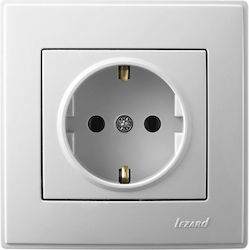 Lezard Priză Electrică Încastrată Simplă Albă Lezard Priză Electrică Încastrată Simplă Albă
