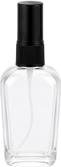 Glasfläschchen Parfüm Schwarzes Kunststoffdeckel & Spray 50ml 0621678