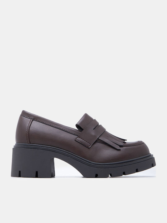 Luigi Women's Loafers in Brown Color