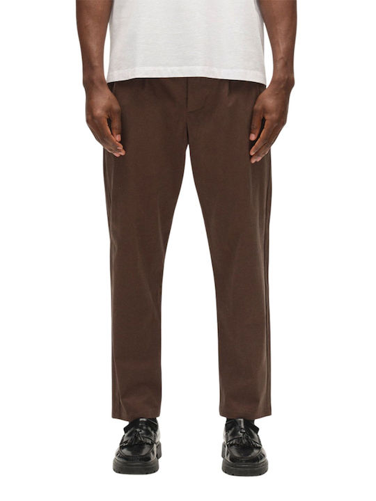 Gabba Men's Trousers Elastic Regular Fit Brown