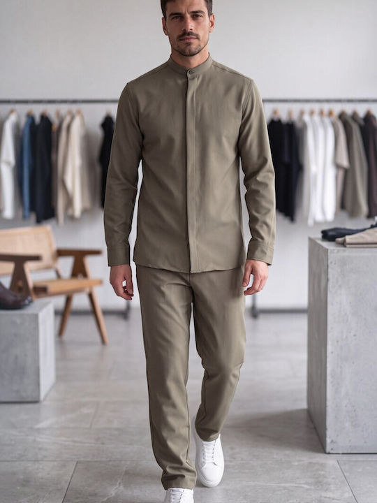 Ben Tailor Men's Trousers Set Relaxed Fit Khaki