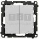 Simon 55 Quadruple Tastatur Modul 10 Axm 250 V Schnellverschluss Hellgrau Matt Tp4.01/114