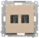 Simon 55 Modul Prize Dual HDMI Gri Deschis Mat Tghdmi2.01/114