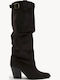 Braune Wildleder Damenstiefel Western Zune Agrapha