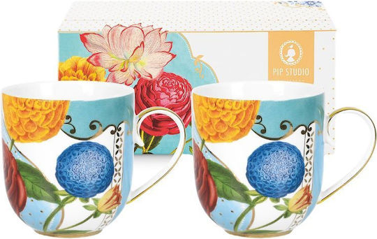 PiP Studio Κούπα από Πορσελάνη Πολύχρωμη 300ml 2τμχ