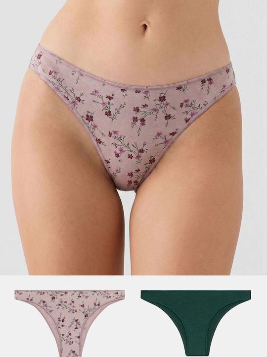 Minerva Minerva Damen-Slips 2er Pack Nahtlos Me...
