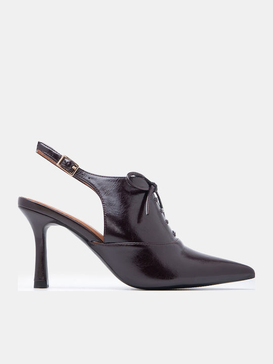 Luigi Spitze Zehe Pumps mit Braun Absatzhöhe Luigi