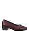 Pantofi cu toc cu toc mic Burgundy