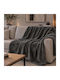 Pol Carpets Ριχτάρι Διθέσιου Καναπέ Γούνινο 160x240εκ. D.grey
