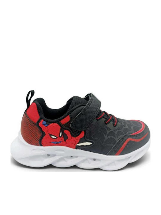 Athletic Kids Sneakers with Lights Black