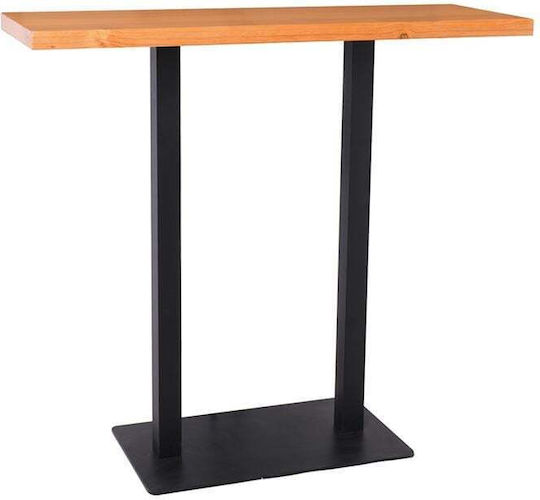 Bar-Tisch aus Massivholz und Metall Natürliche 120x40x111cm E2204,3S