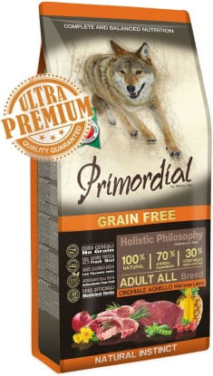 Primordial 12kg Dry Dog Food Grain-Free for Adult Dogs