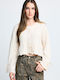 Women's Knitted Cardigan Grey FBL014-123-09-Milky-Grey