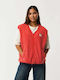 Damen Weste Rot