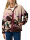 Damen Strickjacke mit Reissverschluss Dunkles Pflaume