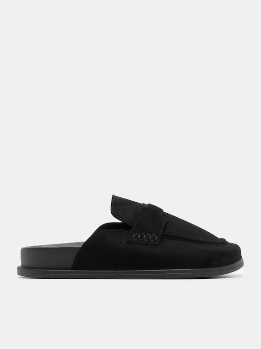 Decoro Wildleder Damen Hausschuhe Schwarze