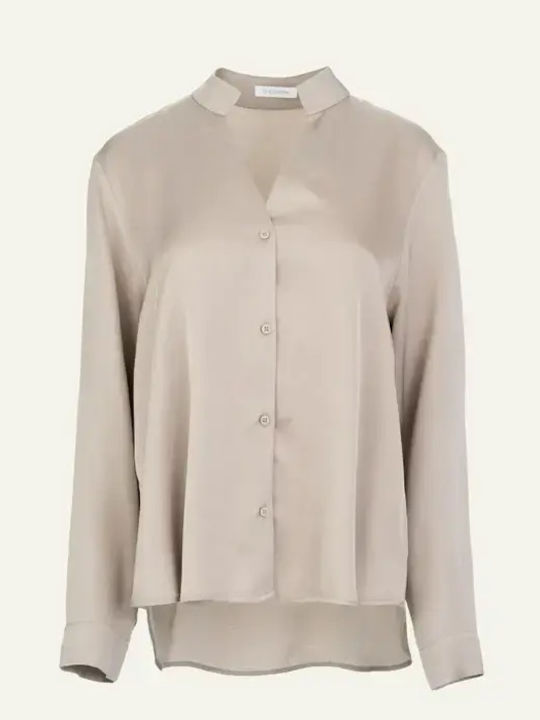 Philosophy Wear Langärmeliges Damenhemd Satin F...
