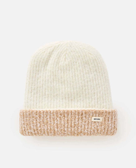 Beanie Unisex Reversible Knitted Beanie in White Colour