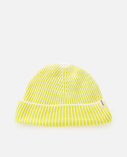 Beanie Unisex Reversible Knitted Beanie in Green Colour