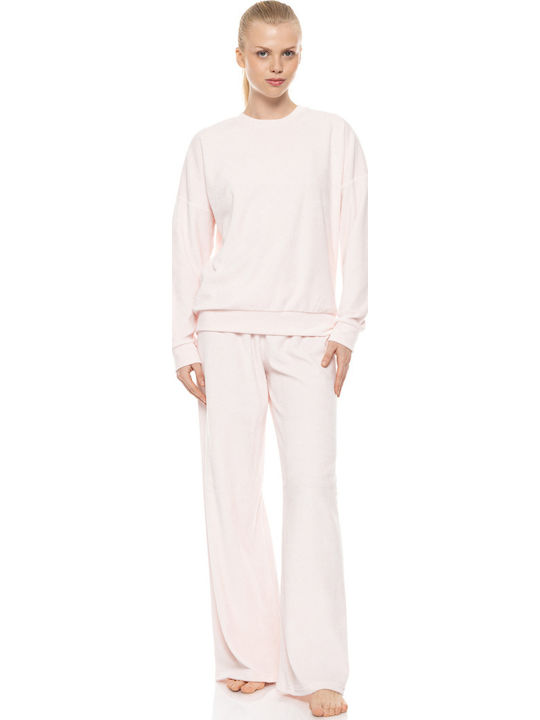 Velvet Sweatpants Baby Pink