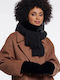 Women's Furry Scarf Black