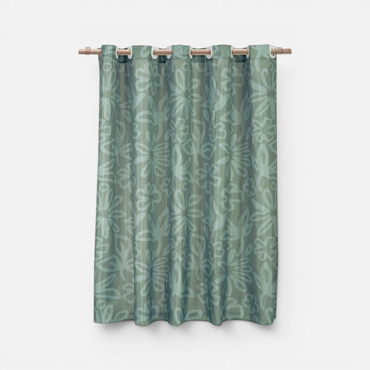 Nef-Nef Homeware Harmony Κουρτίνα Υφασμάτινη 180x200cm Green