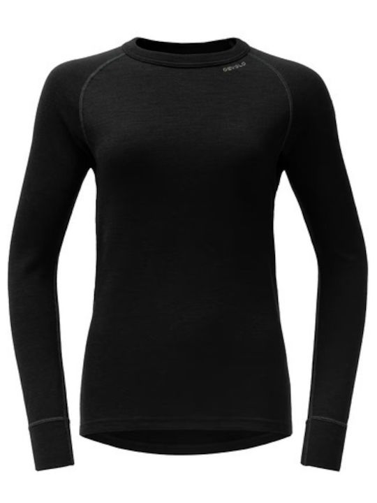 Women's Thermal Underwear Devold Expedition Merino 235 Shirt Black Black Go 155 226 A