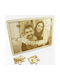 World of Wood Wooden Photo Frame With Brown Frame