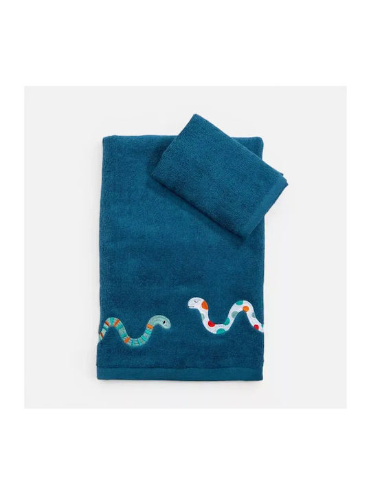 Nef-Nef Homeware Set Babyhandtücher 2 Stück Warms Petrol 70x140cm Gewicht 420gr/m²