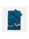 Nef-Nef Homeware Set Babyhandtücher 2 Stück Warms Petrol 70x140cm Gewicht 420gr/m²