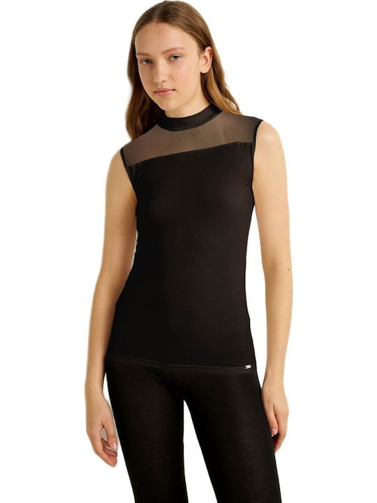 Vamp Tricou Fără Mâneci Negru Pentru Femei Pulo...
