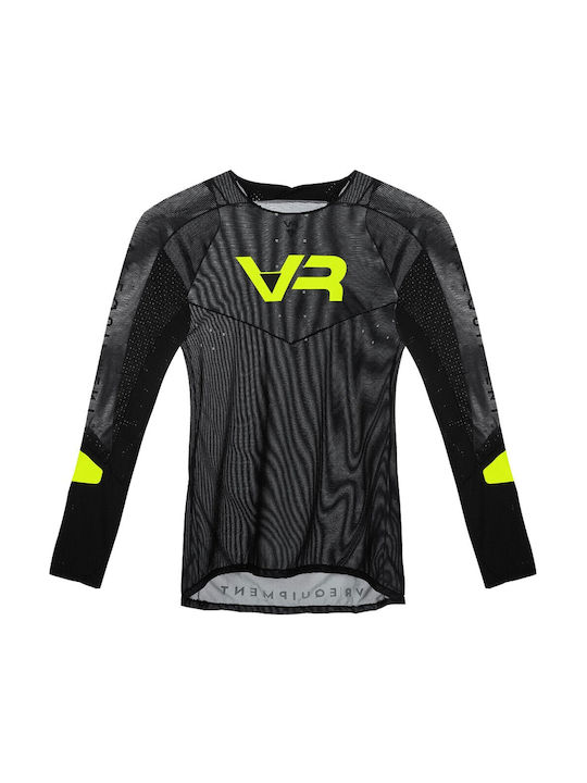 VR46 Мъжка Дълъг Ръкав Колоездачна Фланелка Планинско Колело Черна