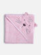 Nef-Nef Homeware Nef-Nef Homeware Baby-Badetuch mit Kapuze Cats Are Perfect Lotus Rosa 75x75cm