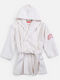 Nef-Nef Homeware Baby Hooded Bathrobe Dots Ecru/Pink