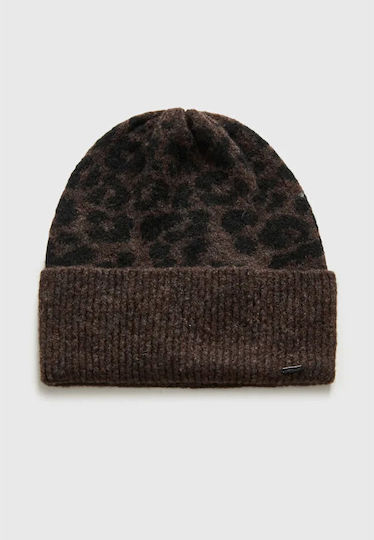 Damen Beanie Strickmütze in Braun Farbe