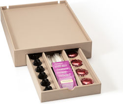 Hotel Tray B-Tray Space Synthetic Leather PU Beige 7,5 x 31,5 x 41,5 cm Beige