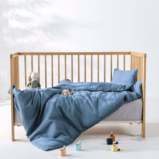 Kentia Kentia Baby Bettbezug Set mit Kissenbezug Blau 100x140cm