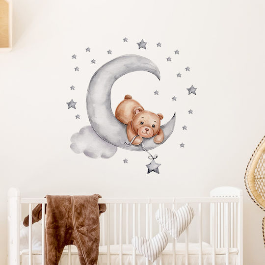 Sipo Детски Декоративен Стикер За Стена Teddy Bear Moon