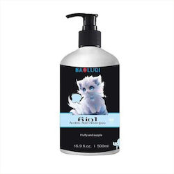 Baoluqi Katzenshampoo Flauschiges Weiches Fell 500 Ml Schwarze Flasche Blau