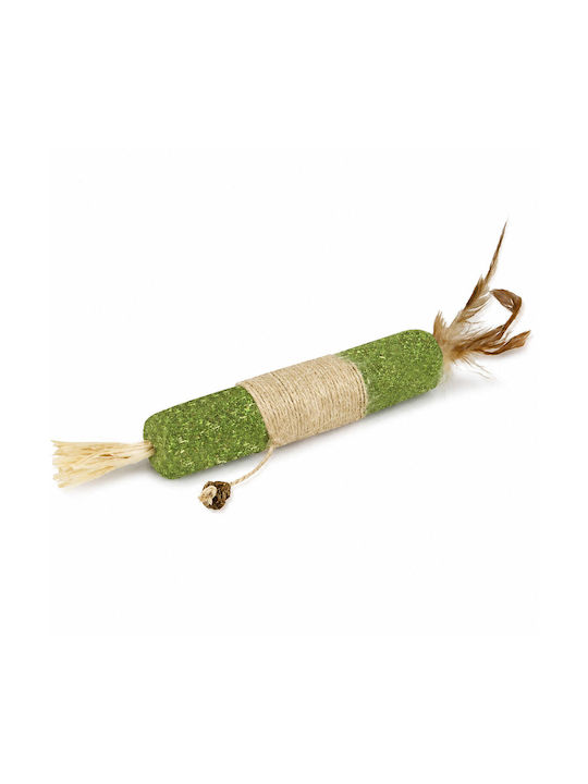 Jucărie De Mestecat Pentru Pisici Cu Iarba-Mâței Sisal Verde Naturală Cu Pene