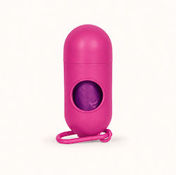 Dispenser Igienic De Saci Pentru Câini Formă Capsulă Carabină Fuchsia