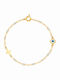 Women's Bracelet with Cross Design in 9K Gold 16cm