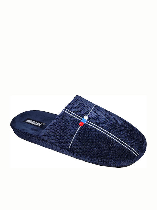 Ανδρικές Παντόφλες Με Fleece Μπλε Ανατομικές