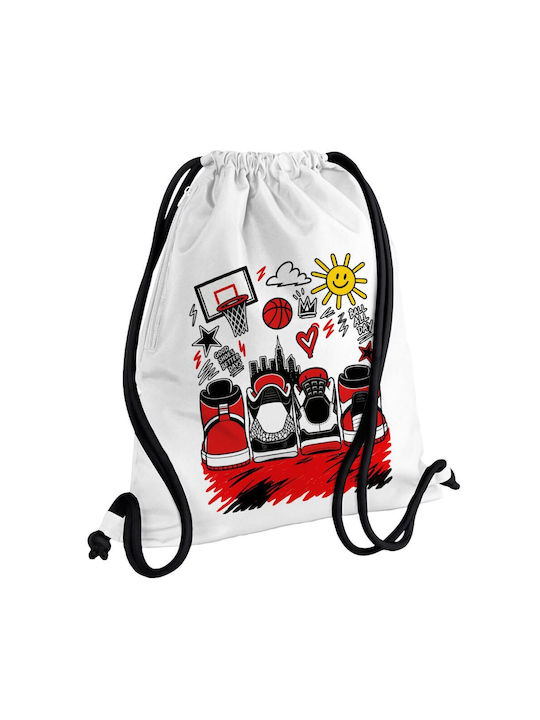 Koupakoupa Streetware Bascet KP_35320_gymbag-bb-Weiß Tasche Zurück Fitnessstudio