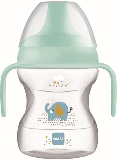 Mam Learn To Drink Cup Образователно Биберон Пластмасово с Дръжки Зелено за 6m+ 190ml